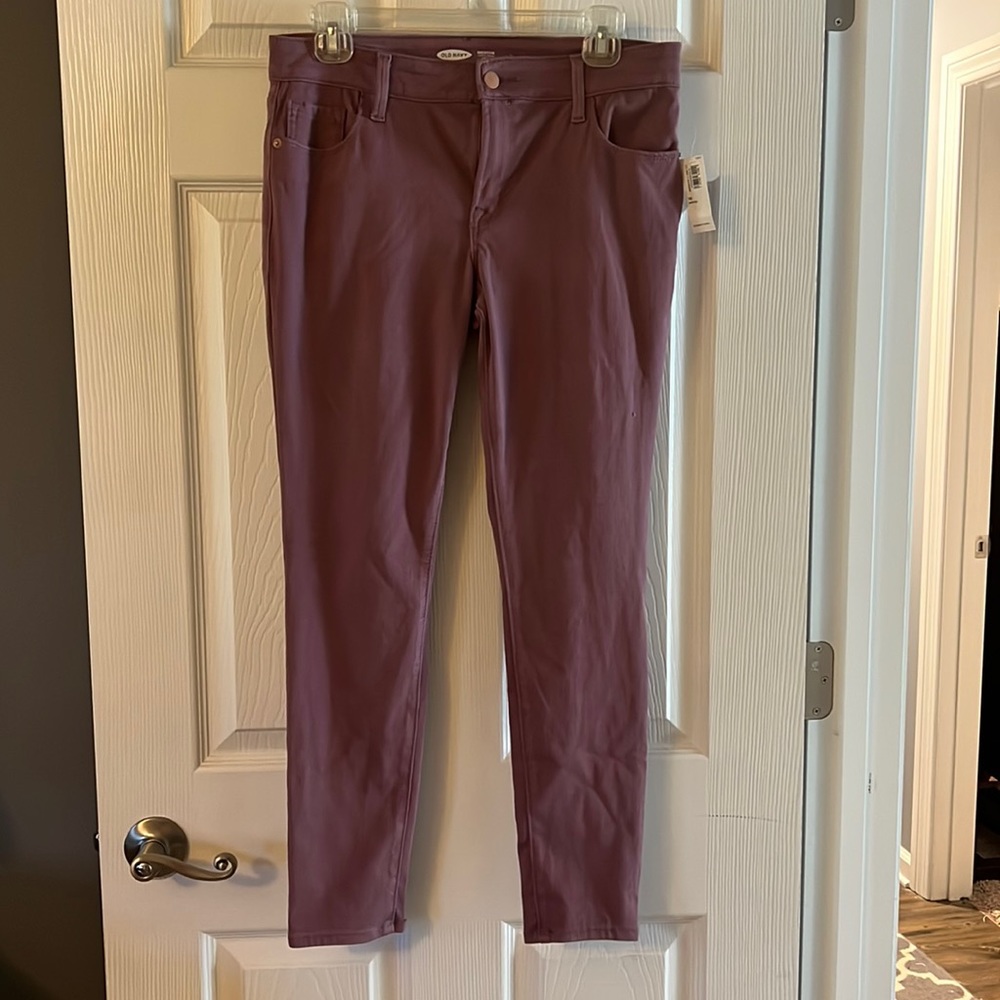 Old Navy rockstar super skinny 24/7 purple jeans size 10P NWT